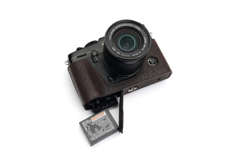 BolinUS X-Pro3 Camera Case, BolinUS Handmade Genuine Real Leather Half Camera Case Bag Cover for Fujifilm Fuji X-Pro3 XPro3 X-Pro2 XPro2 Camera Bottom Opening Version + Hand Strap (Coffee) - Image 4